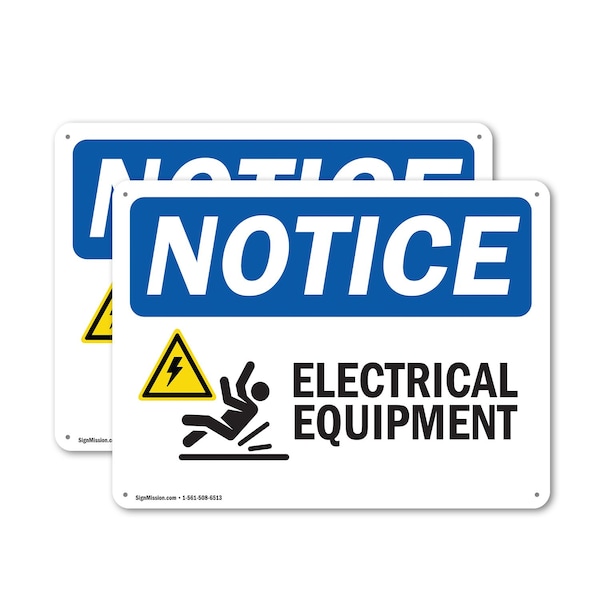 Signmission Electrical Equipment, 10 in W x Rectangle, Plastic OS-2PACK-NS-P-710-L-11646 - main